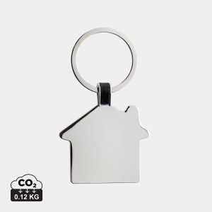 Porte-clés maison en alliage de zinc recyclé RCS