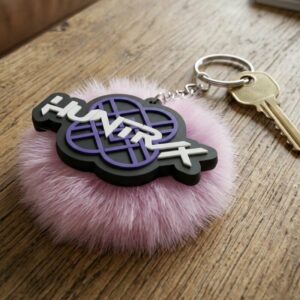 Porte-Clés Pompon KPop Demon Hunters Logo Huntrix