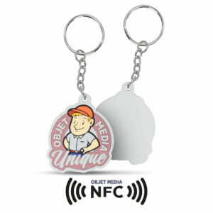 Porte-clés PVC souple 2D avec puce NFC