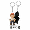 Porte-clés PVC souple 3D avec puce NFC
