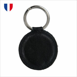 Porte-clés simili cuir - rond ou carré- made in France
