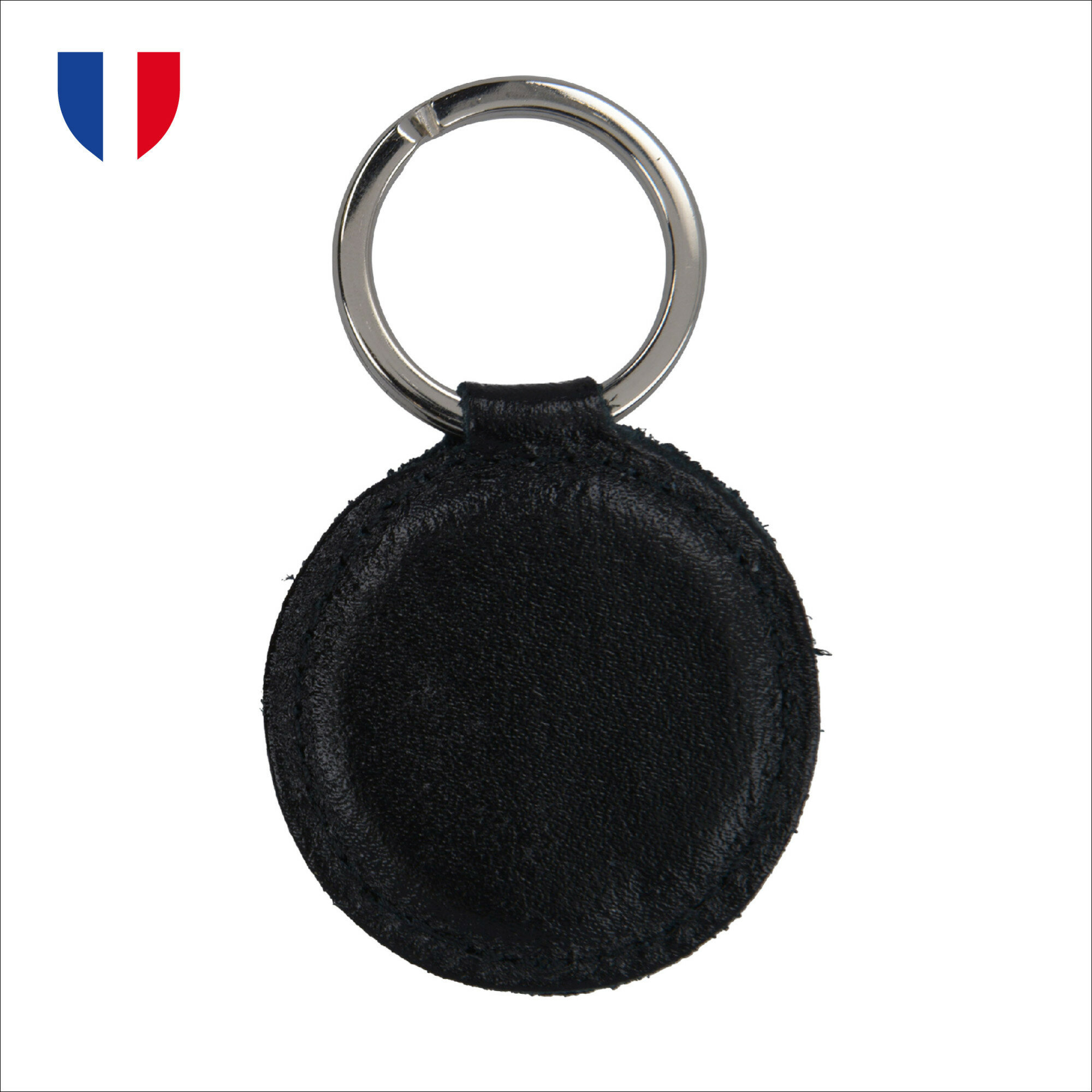 Porte-clés simili cuir - rond ou carré- made in France Porte-clés simili cuir - rond ou carré- made in France