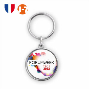 Porte-clés zamac forme ronde