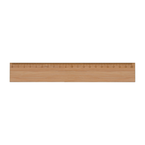 Regle bambou 20 cm a la forme