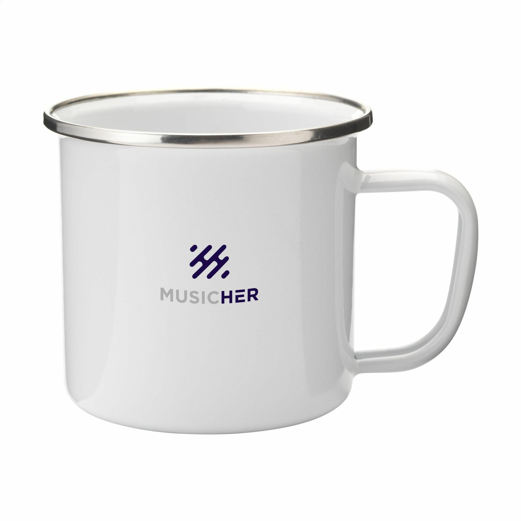 Retro Silver Mug en Émail 350 ml Retro Silver Mug en Émail 350 ml