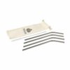 Reusable 4 pieces Straw Set paille acier inoxydable