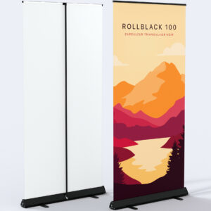 Roll-up aluminium noir – vue 3