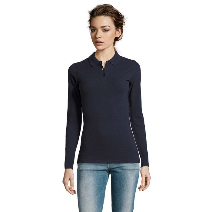 Polo piqué manches longues femme Sol’s Perfect Lsl Women Polo piqué manches longues femme Sol’s Perfect Lsl Women – vue 2