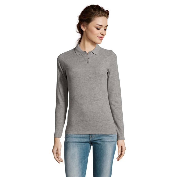 Polo piqué manches longues femme Sol’s Perfect Lsl Women Polo piqué manches longues femme Sol’s Perfect Lsl Women – vue 3