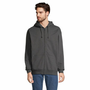 Veste zippée unisexe à capuche 80% coton – 20% polyester recyclé manch Sol&rsquo;s Carter – vue 2
