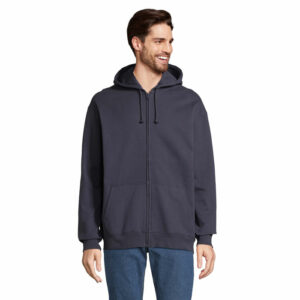 Veste zippée unisexe à capuche 80% coton – 20% polyester recyclé manch Sol&rsquo;s Carter – vue 3