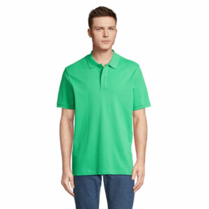 Polo unisexe 100% coton issu de l&rsquo;agriculture biologique col en côte a Sol&rsquo;s Pegase – vue 3