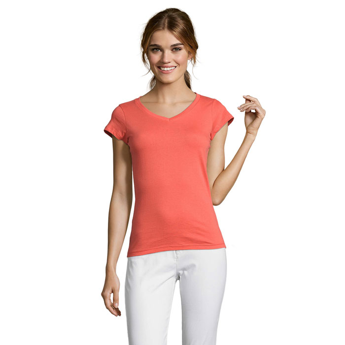 Tee-shirt femme col V Sol’s Moon Tee-shirt femme col V Sol’s Moon – vue 2