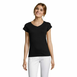 Tee-shirt femme col V Sol’s Moon – vue 3