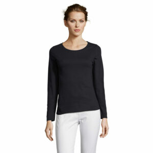 Tee-shirt femme col rond manches longues Sol&rsquo;s Majestic – vue 3