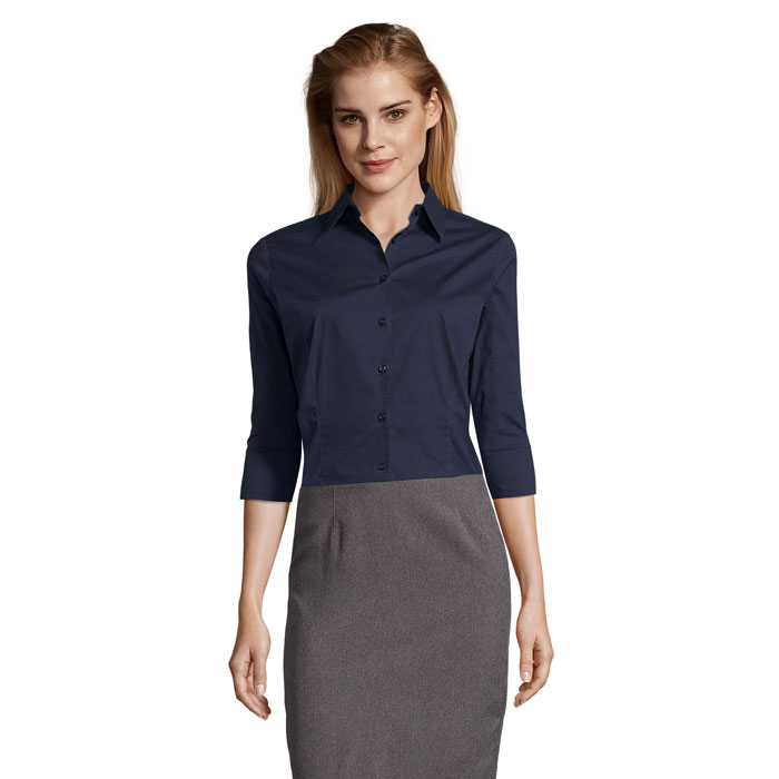 Chemise femme stretch manches 3/4 Sol’s Effect Chemise femme stretch manches 3/4 Sol’s Effect – vue 3