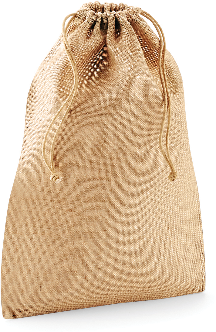 Sac à cordelette en jute Westford Mill W415 Sac à cordelette en jute Westford Mill W415