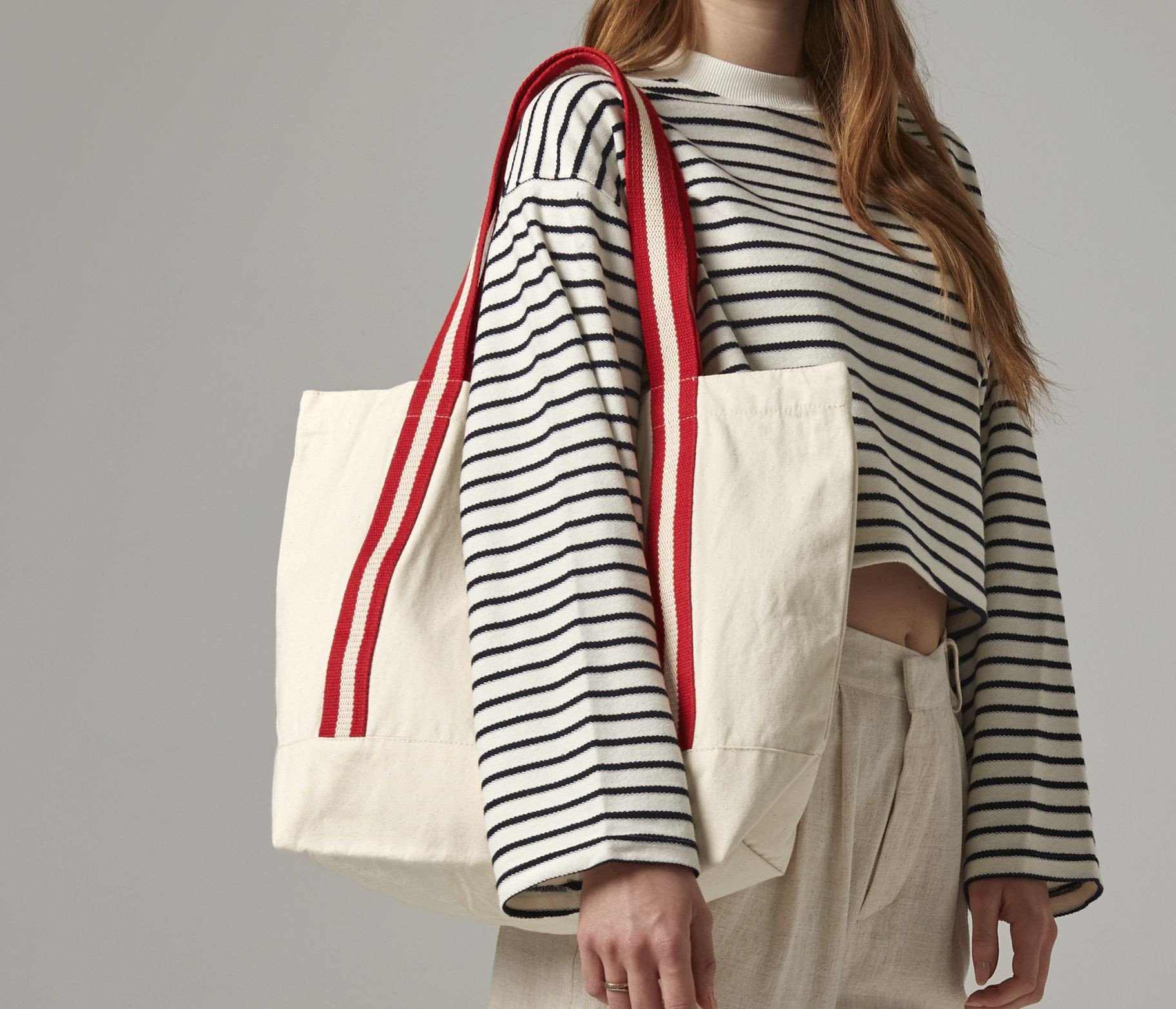 Sac bandoulière de plage en coton organique Westford Mill Earthaware® Organic Boat Bag Sac bandoulière de plage en coton organique Westford Mill Earthaware® Organic Boat Bag