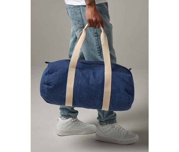 Sac bandoulière de voyage denim Bag Base Barrel Sac bandoulière de voyage denim Bag Base Barrel