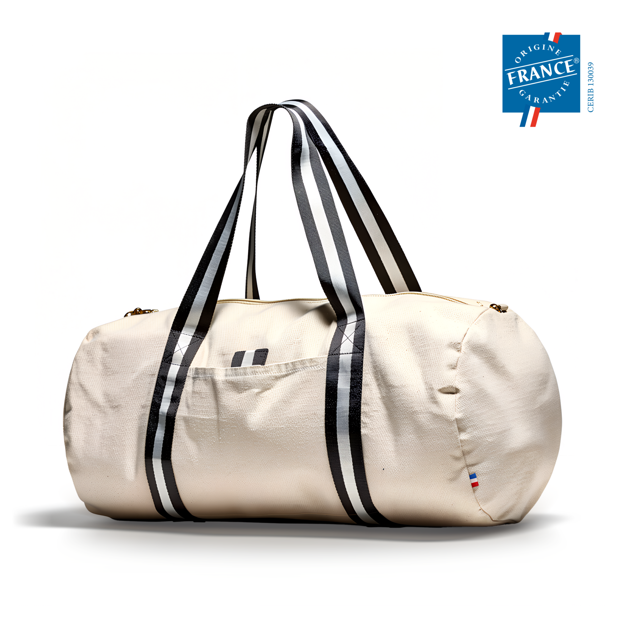 Sac polochon coton recyclé Certifié Origine France garantie Goodjour Sac polochon coton recyclé Certifié Origine France garantie Goodjour