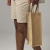 Sac shopping à bouteille scintillant Westford Mill Shimmer Jute Bottle Bag