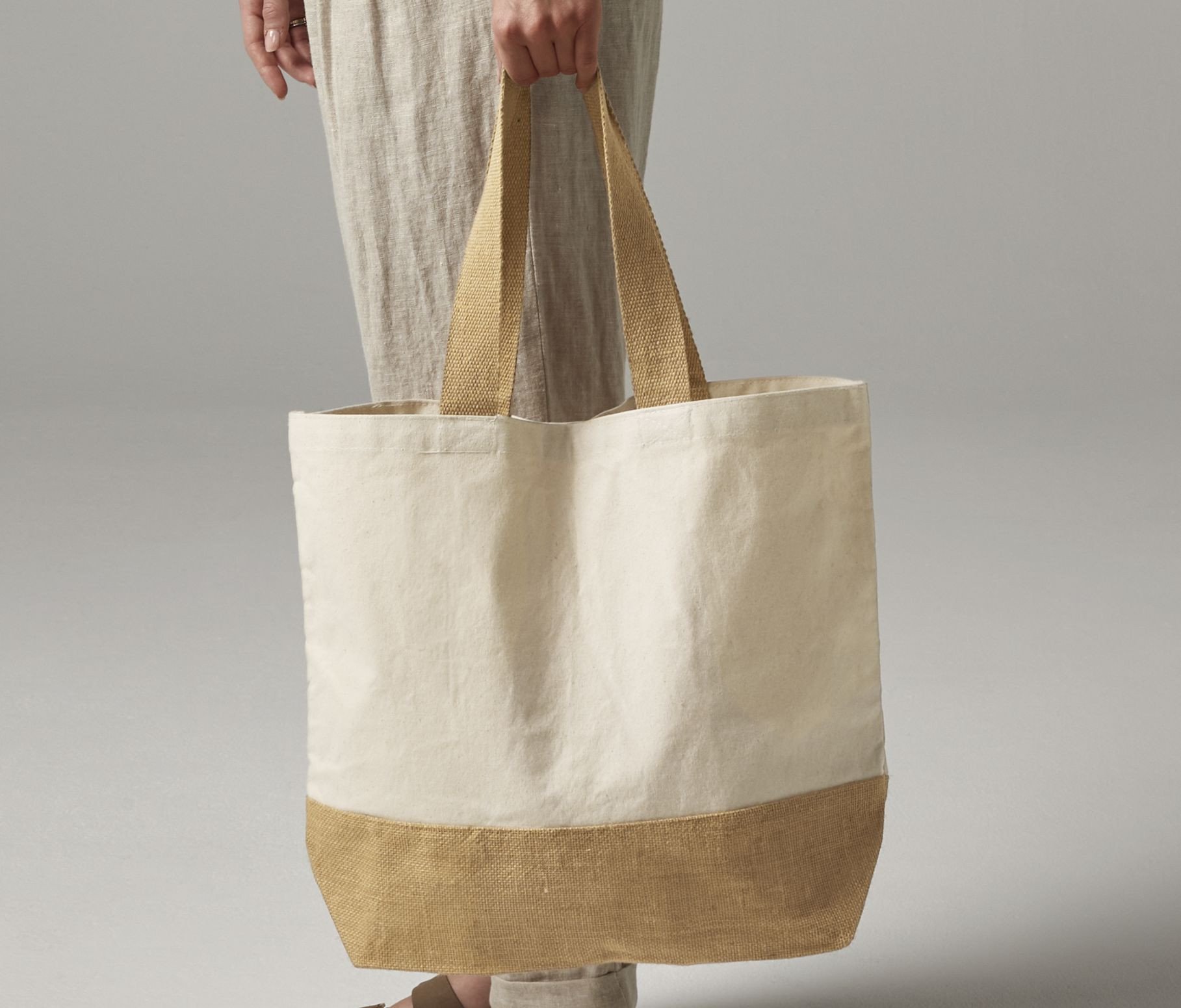 Sac shopping coton/toile de jute Westford Mill Base Canvas Tote Sac shopping coton/toile de jute Westford Mill Base Canvas Tote