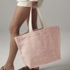 Sac shopping de plage en toile de jute Westford Mill Soft Washed Beach Bag
