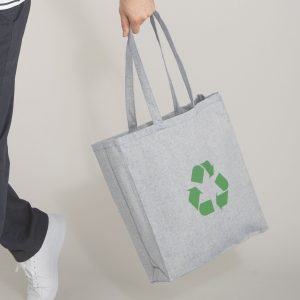 Sac shopping en coton recyclé avec soufflet Newgen Recycled Tote Bag With Gusset
