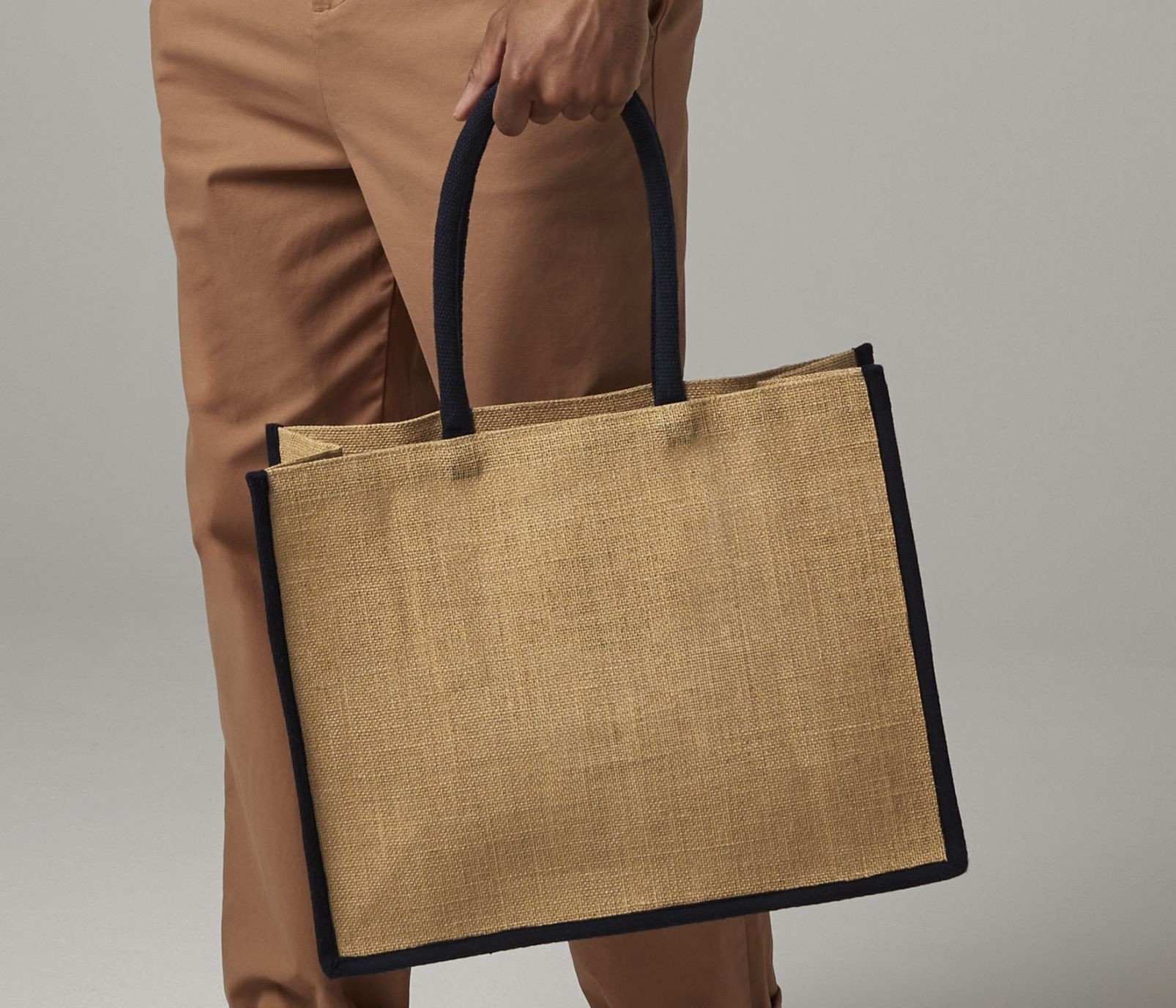Sac shopping en toile de jute Westford Mill Natural Starched Classic Shopper Sac shopping en toile de jute Westford Mill Natural Starched Classic Shopper
