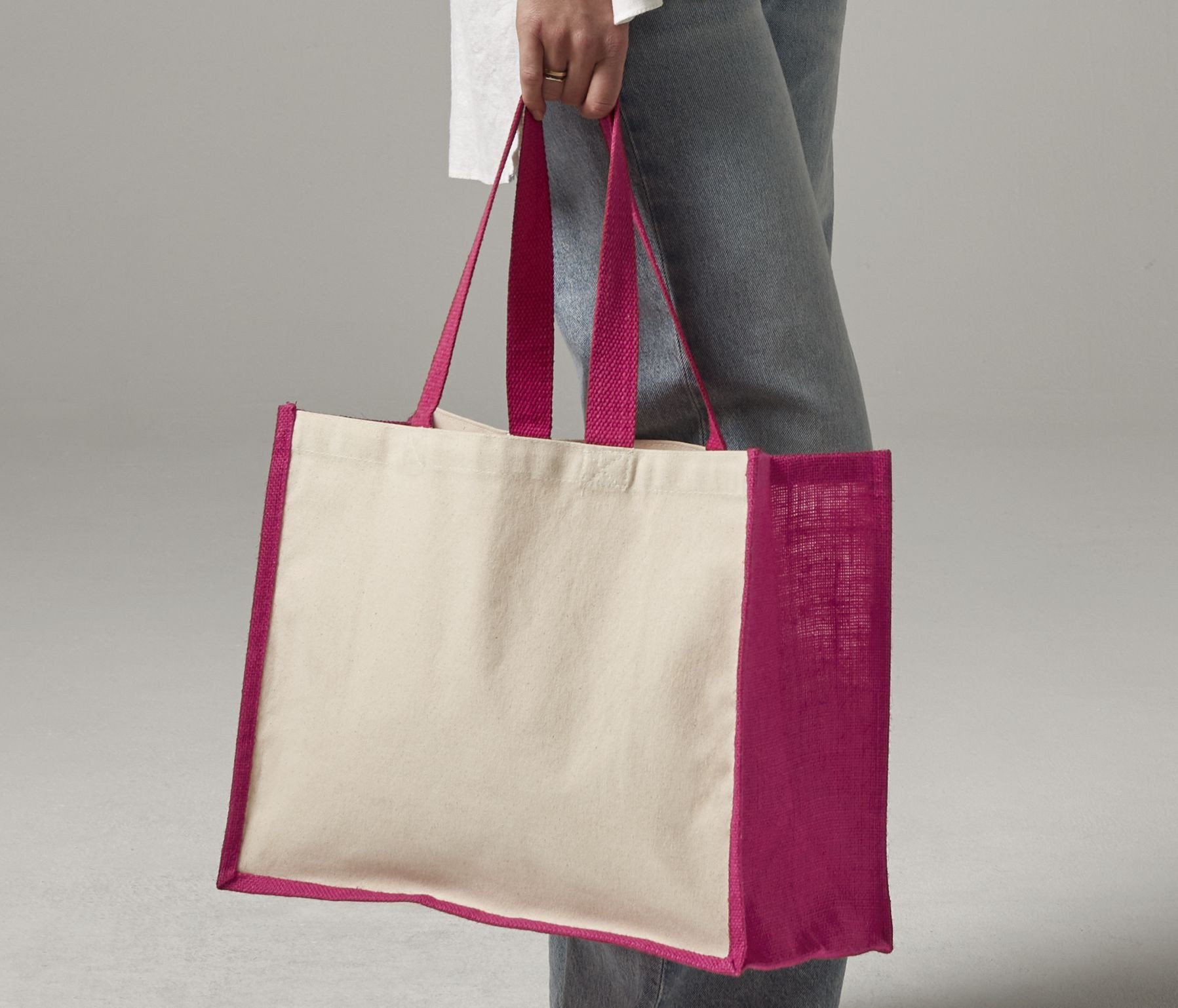 Sac shopping en toile de jute Westford Mill Printer's Classic Shopper Sac shopping en toile de jute Westford Mill Printer's Classic Shopper