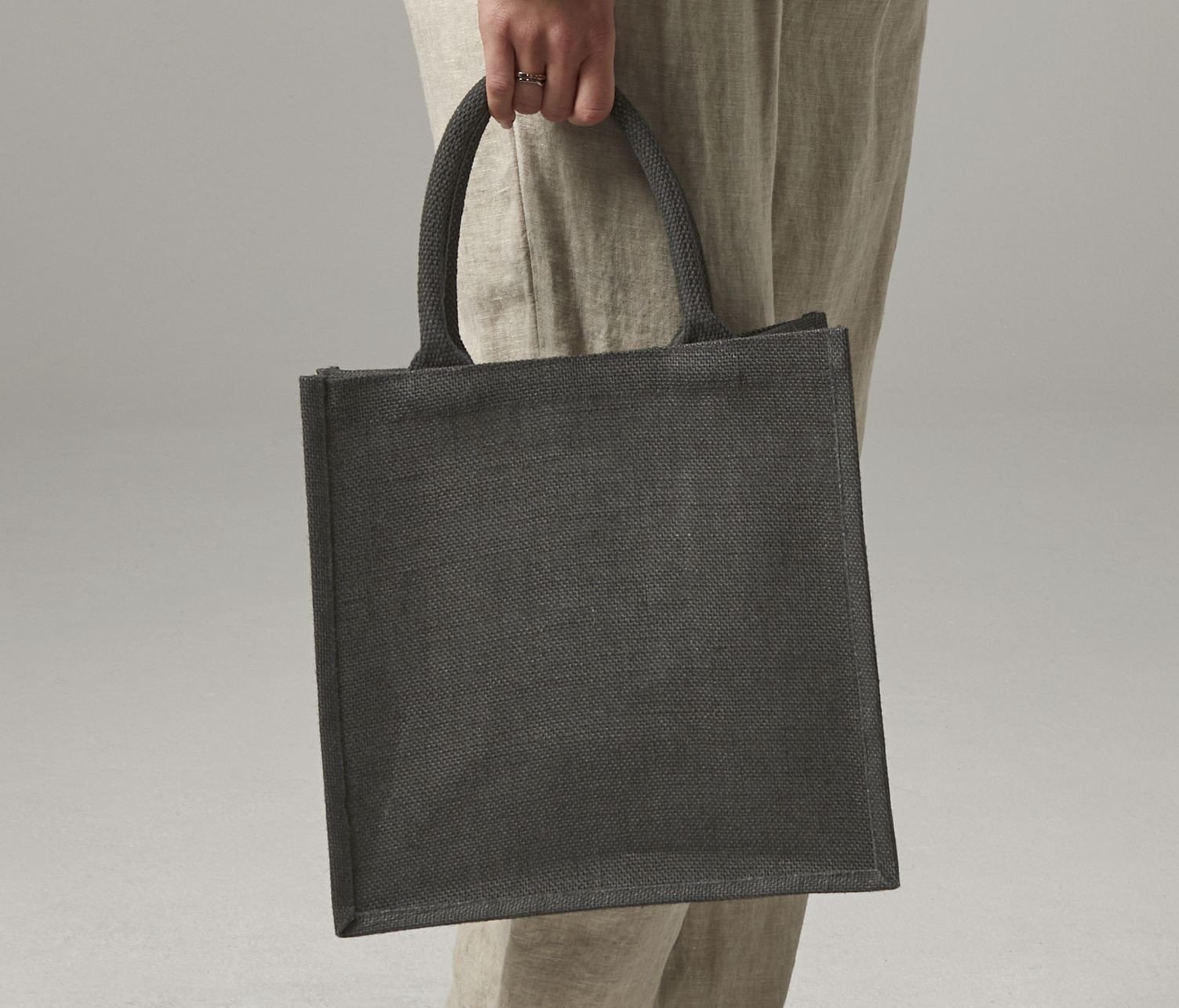 Sac shopping Grand en toile de jute Westford Mill Midi Tote Sac shopping Grand en toile de jute Westford Mill Midi Tote