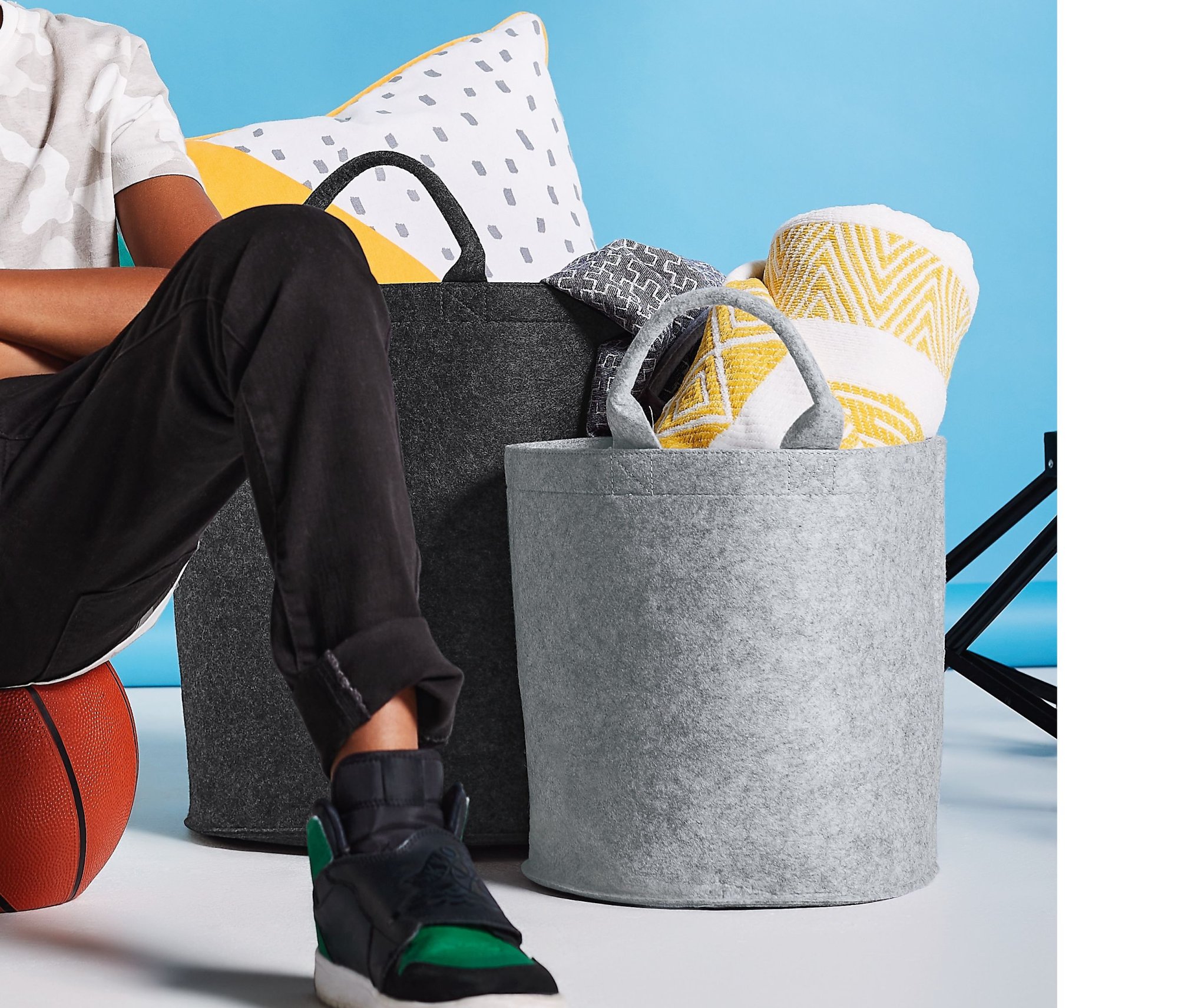 Sac shopping Panier en polyester feutrine Bag Base Felt Trug Sac shopping Panier en polyester feutrine Bag Base Felt Trug