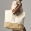 Sac shopping XL coton/toile de jute Westford Mill Base Canvas Tote XL