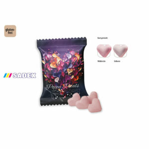 SADEX Coeurs pétillants en sachet promo, 4 pièces