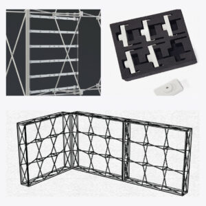 Stand lumineux parapluie SEG – vue 5
