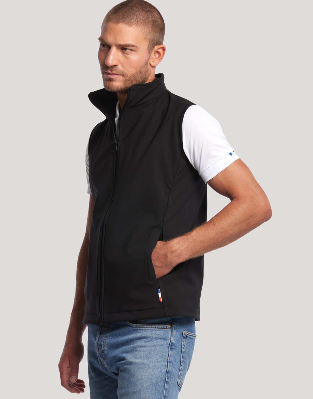 Bodywarmer softshell homme fabriqué en France Semnoz Bodywarmer softshell homme fabriqué en France Semnoz – vue 2