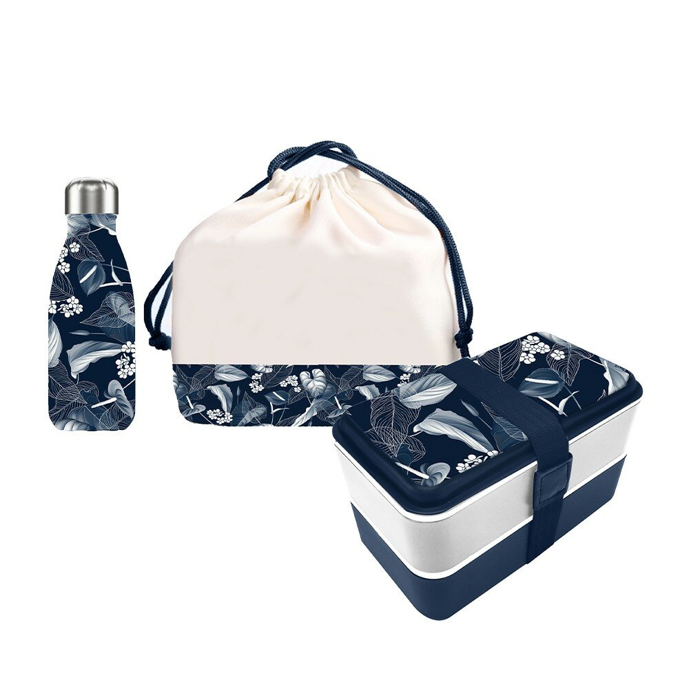 Set 3pièces -Lunchbox, Sac & Bouteille isotherme Little Marcel Set 3pièces -Lunchbox, Sac & Bouteille isotherme Little Marcel