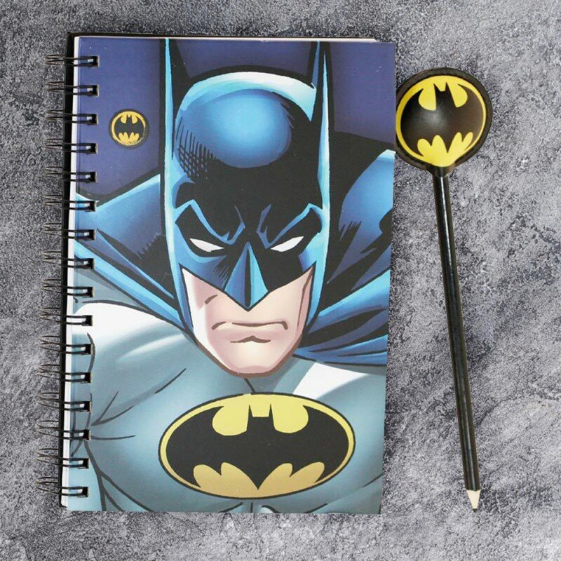 Set Batman - Carnet Spirales et Crayon Set Batman - Carnet Spirales et Crayon