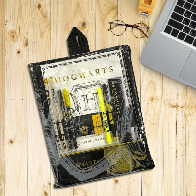 Set de Papeterie Harry Potter Poudlard Noir et Or Set de Papeterie Harry Potter Poudlard Noir et Or