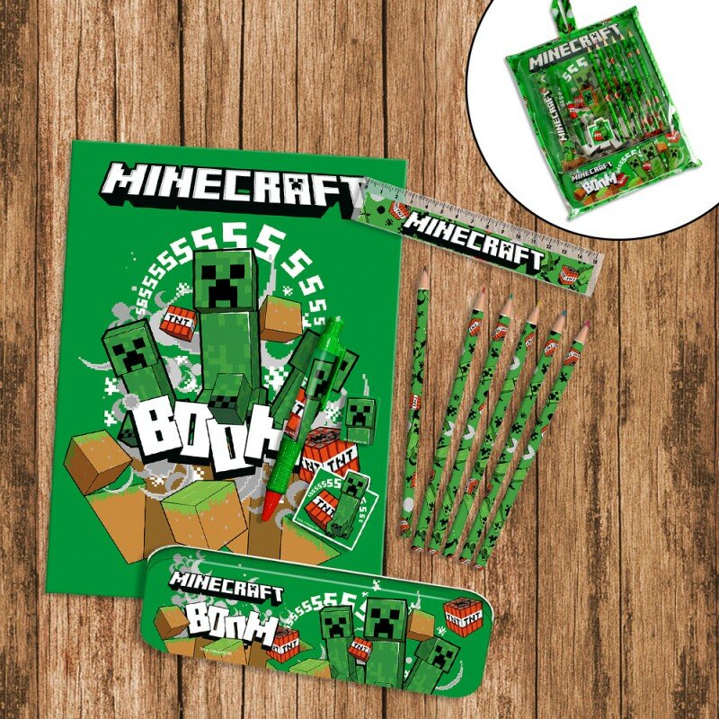Set de Papeterie Minecraft Boom Set de Papeterie Minecraft Boom