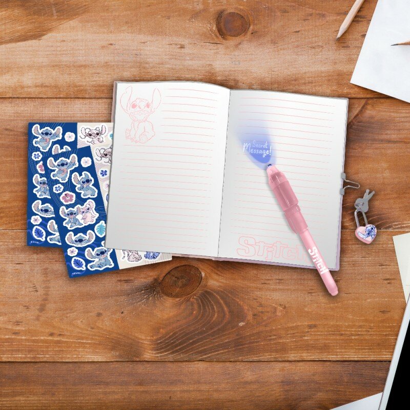 Set Stitch Disney Journal Intime, Stylo à Encre Magique et Stickers Set Stitch Disney Journal Intime, Stylo à Encre Magique et Stickers