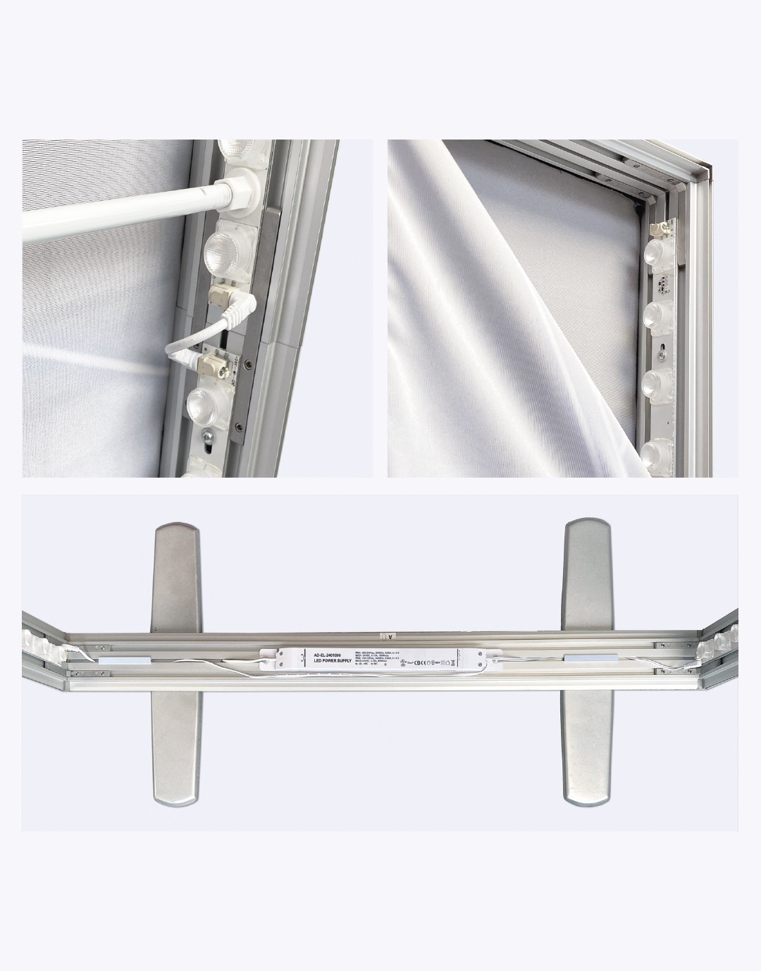 Box lumineuse aluminium Silverframe Box lumineuse aluminium Silverframe – vue 2