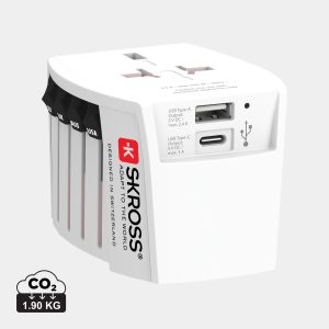 SKROSS Adaptateur de voyage universel MUV 2-Pôles avec USB