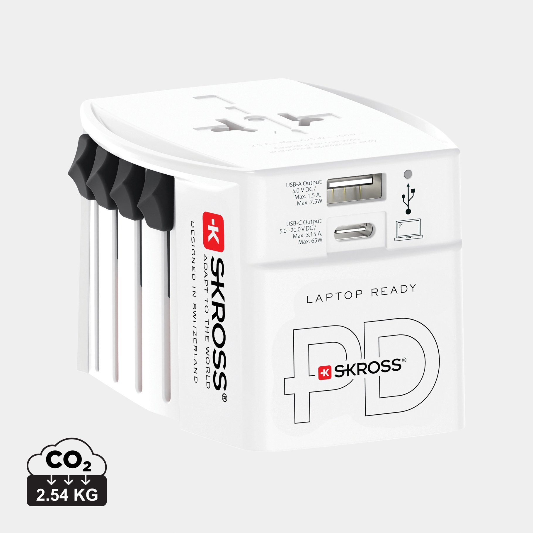 SKROSS Adaptateur de voyage universel MUV 65W PD avec USB
