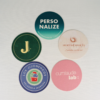 Sous-verre rond 93 mm personnalisé recto/verso
