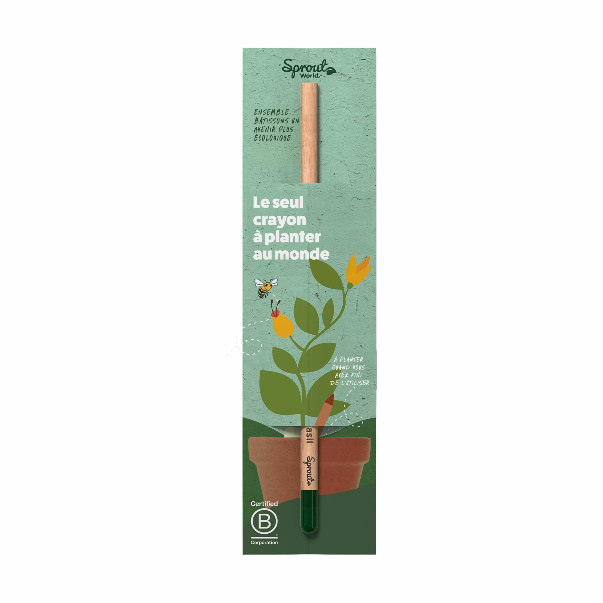 Sproutworld Unsharpened Pencil & Header Card crayon non taillé Sproutworld Unsharpened Pencil & Header Card crayon non taillé