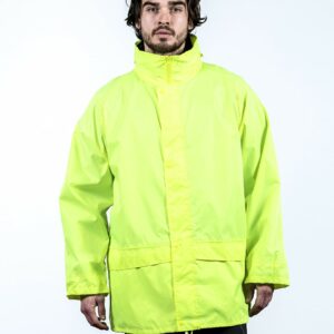 Sur-parka coupe-vent fluo Stadier