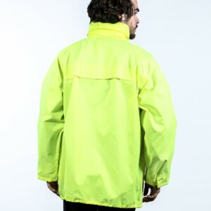 Sur-parka coupe-vent fluo Stadier – vue 2