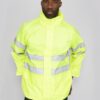 Sur-parka coupe-vent fluo à bandes réfléchissantes Stig