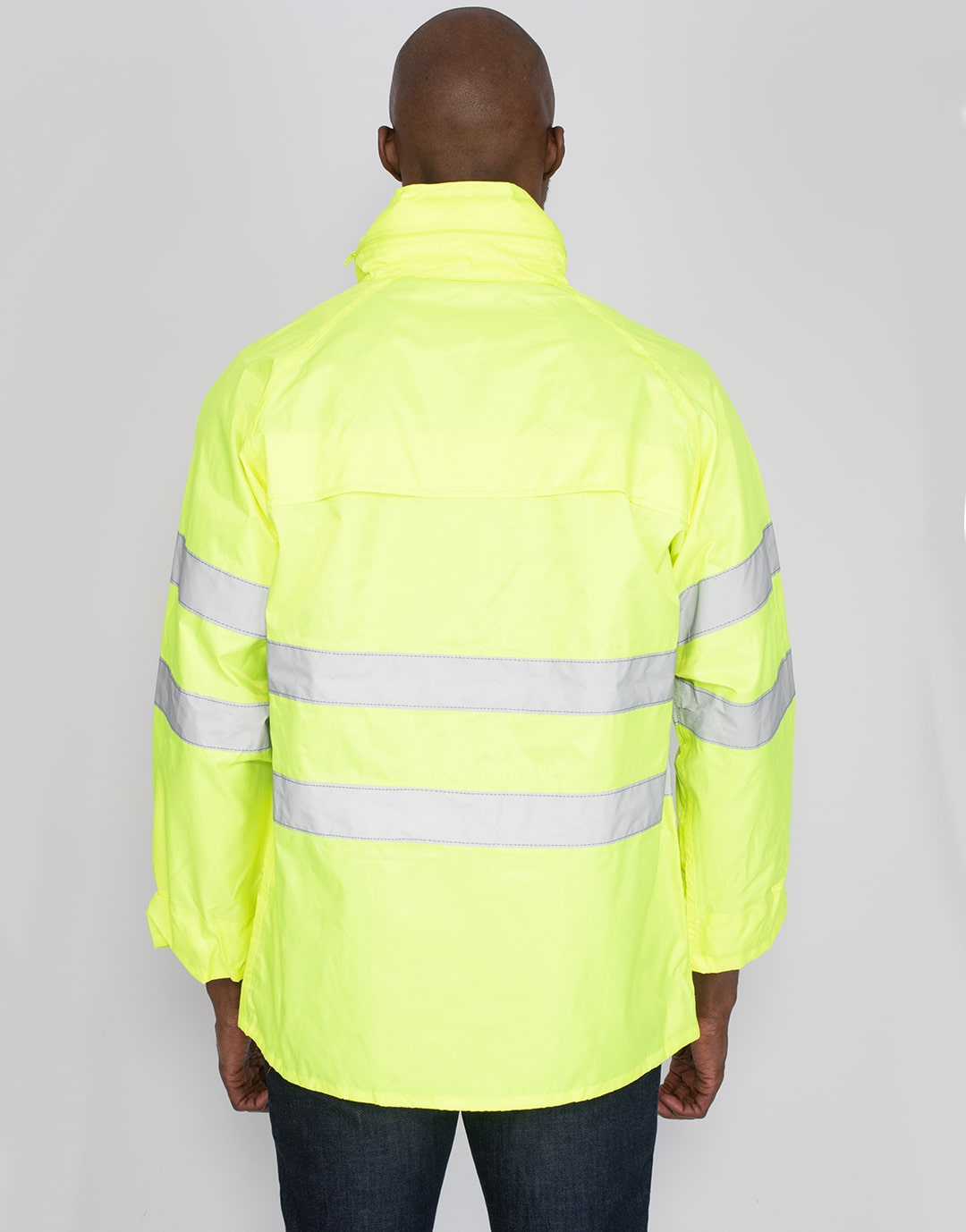 Sur-parka coupe-vent fluo à bandes réfléchissantes Stig Sur-parka coupe-vent fluo à bandes réfléchissantes Stig – vue 3